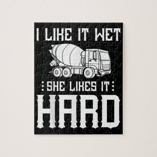 Puzzle Concret Finisher Travailleur Cement Mixer Conducte (Vertical)