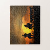 Puzzle Conduite de bétail avec des cowboys et des chevaux (Vertical)