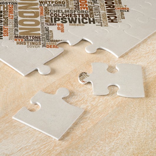 Puzzle Configuration de texte BRITANNIQUE de ville de la (Côté)