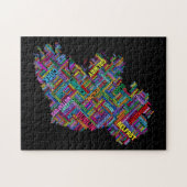 Puzzle Configuration de texte de ville de l'Irlande Eire (Horizontal)