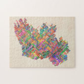 Puzzle Configuration de texte de ville de l'Irlande Eire (Horizontal)