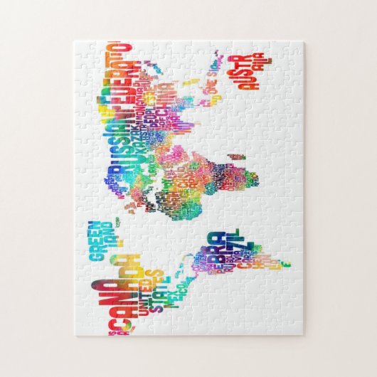 Puzzle Configuration de texte du monde (Vertical)