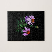 Puzzle Confleur violet sur noir (Horizontal)