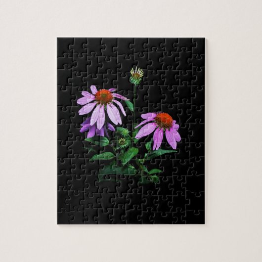 Puzzle Confleur violet sur noir (Vertical)