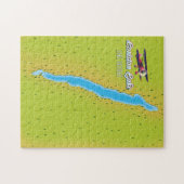 Puzzle Coniston Water, lake district, England map (Horizontal)
