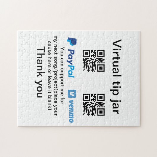 Puzzle Conseil virtuel jar q r code argent don PayPal ven (Horizontal)