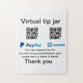 Puzzle Conseil virtuel jar q r code argent don PayPal ven (Vertical)