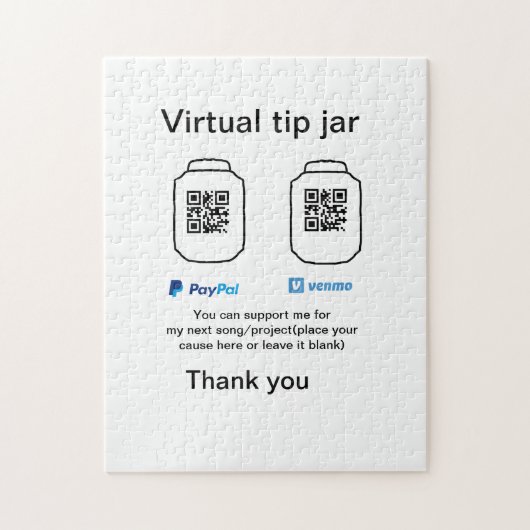 Puzzle Conseil virtuel jar q r code argent don PayPal ven (Vertical)