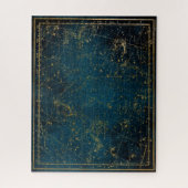 Puzzle constellation de carte étoile céleste galaxie doré (Vertical)