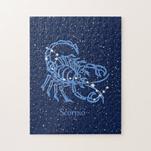 Puzzle Constellation du Scorpion et signe du zodiaque ave