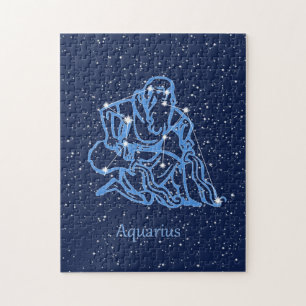 Puzzle Constellation du Verseau et signe du zodiaque avec