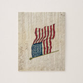 Puzzle Constitution des États-Unis, drapeau américain (Vertical)