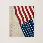 Puzzle Constitution des États-Unis, drapeau américain (Vertical)