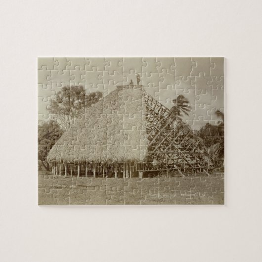 Puzzle Construction de logements au Samoa, c.1875 (photo (Horizontal)