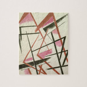 Puzzle Construction linéaire, c.1921 (gouache sur le
