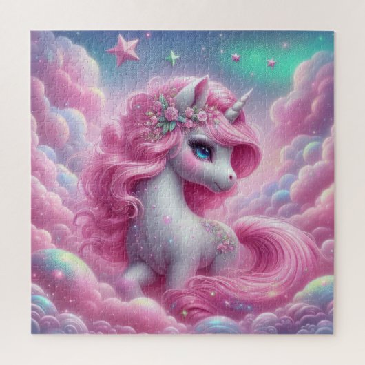 Puzzle Conte de fée de Whimsical parties scintillant rose (Vertical)