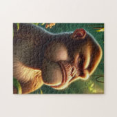 Puzzle Contemplative Jungle Ape - Grumpy Cheeks Monkey Po (Horizontal)