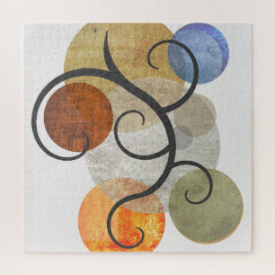 Puzzle Contemporary Patterned Circles