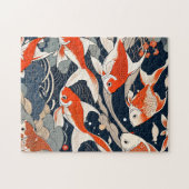 Puzzle Contemporary ukiyoe, goldfish (Horizontal)
