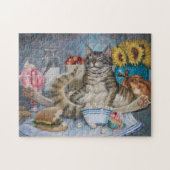 Puzzle "Contenté" de ma peinture à l'huile originale (Horizontal)