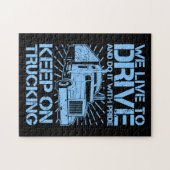 Puzzle Continuer sur le camionnage 18 Roue Bleu   (Horizontal)