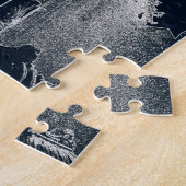 Puzzle contour d'une nuit bleue (Côté)