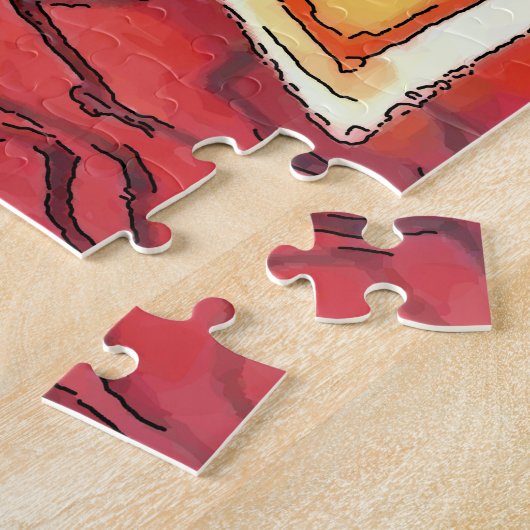 Puzzle Conversation Noir à l'étage (Côté)