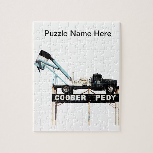Puzzle Coober Pedy Opal Mining Truck Affiche de bienvenue (Vertical)