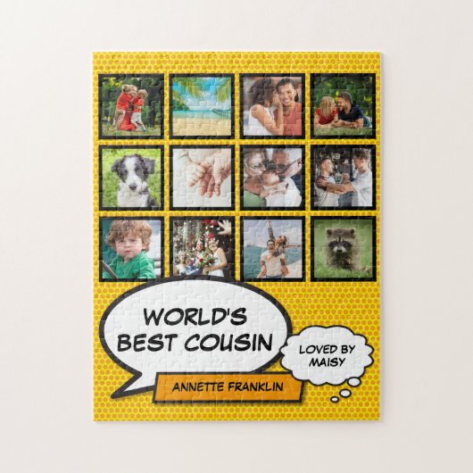 Puzzle Cool amusant Cousin Photo Collage Comique moderne (Vertical)