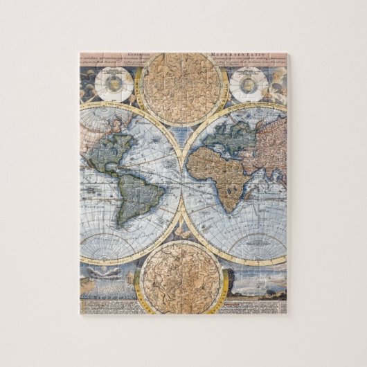 Puzzle Cool antique de carte du monde (Vertical)
