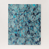 Puzzle Cool, art numérique moderne d'aquarelle bleue (Vertical)