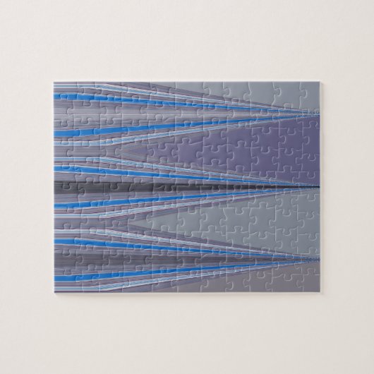 Puzzle Cool Blue Seamless Design (Horizontal)