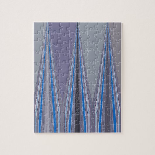 Puzzle Cool Blue Seamless Design (Vertical)