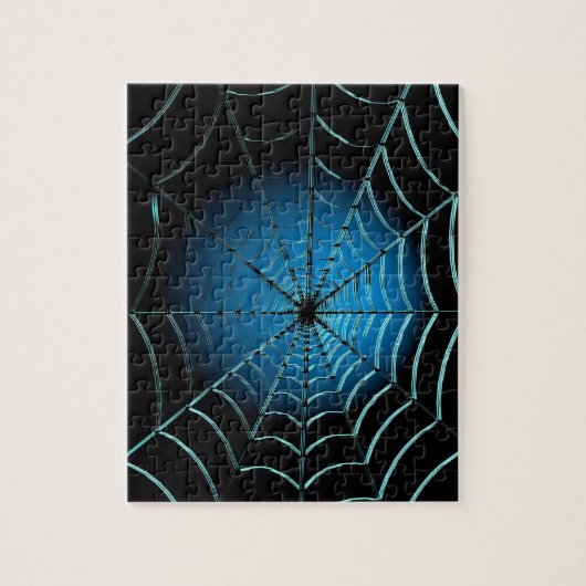 Puzzle Cool Blue Spider Web (Vertical)