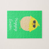 Puzzle Cool Chick funky Pâques jaune poussin (Horizontal)
