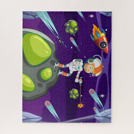 Puzzle Cool & Enfants colorés Cartoon Spaceman (Vertical)