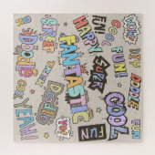 Puzzle Cool Fun Doodle Lettres Vintage (Horizontal)