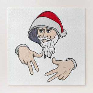 Puzzle Cool Gangsta Hip hop Rap de la main Père Noël