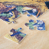 Puzzle Cool japonais vintage ukiyo-e cascade Hokusai (Côté)