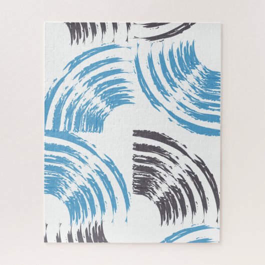 Puzzle Cool, moderne, bleu abstrait tendance (Vertical)