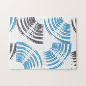 Puzzle Cool, moderne, bleu abstrait tendance (Horizontal)