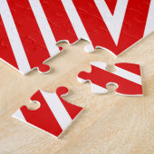 Puzzle Cool rouge et blanc Géométrique Star USA Drapeaux (Côté)