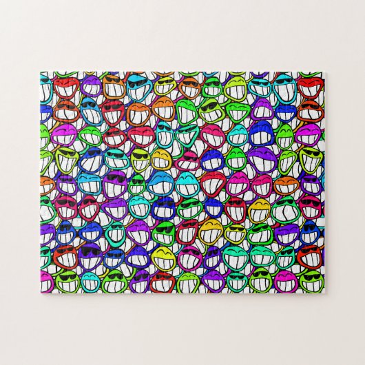 Puzzle Cool Smiling Faces (Horizontal)