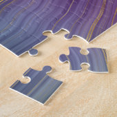 Puzzle Cool Strata | Belle Agate bleu violet et or (Côté)