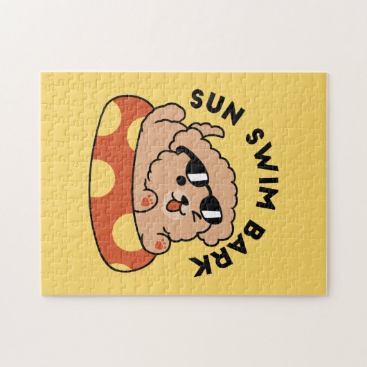 Puzzle Cool Summer Chien Flottant - Jolie Puppy Pool Part (Horizontal)