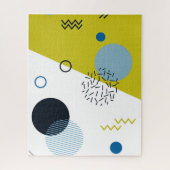 Puzzle Cool, tendance, moderne, vert Memphis (Vertical)