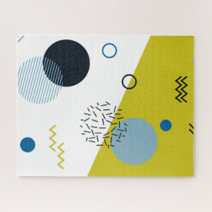 Puzzle Cool, tendance, moderne, vert Memphis