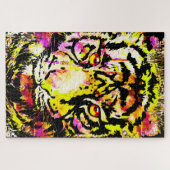 Puzzle cool Tiger - Puzzle de dessin Tiger Jaune (Horizontal)