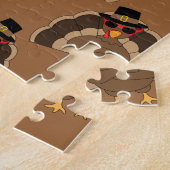 Puzzle Cool Turquie Thanksgiving fun brown motif (Côté)