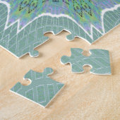 Puzzle Cool vert motif floral (Côté)